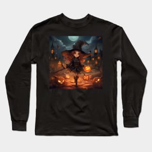 Happy halloween witch Long Sleeve T-Shirt